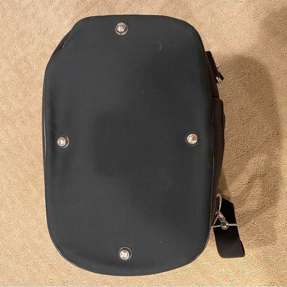 Extra Large Vintage 1990s Lacoste Travel Weekender Luggage Backpack- Black - Picture 6 of 13